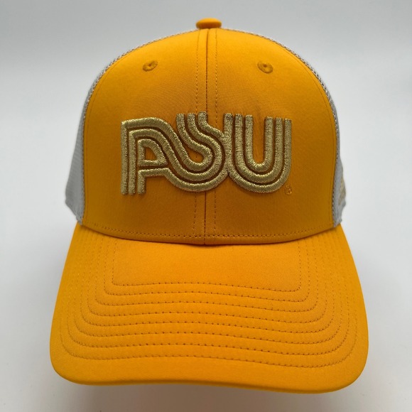 adidas Other - Adidas ASU Sun Devils‎ Trucker Hat Cap Gold Mesh Adjustable Baseball